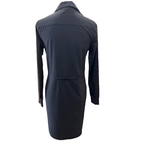 Athleta Zuma Black Featherweight Stretch Utility Shirt Dress XXS NWT Travel - Picture 5 of 12